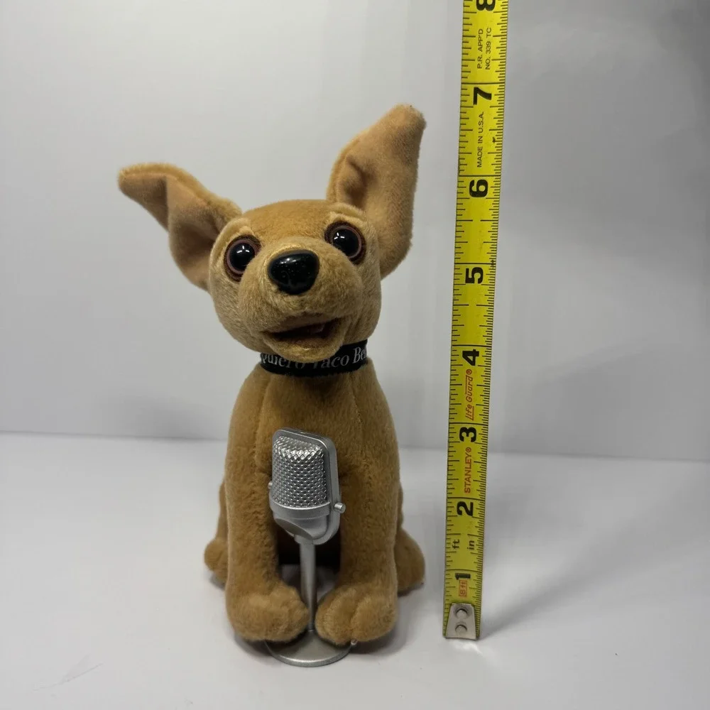 Vintage Taco Bell Chihuahua Plush Dog w/ Microphone Yo Quiero Taco Bell 7